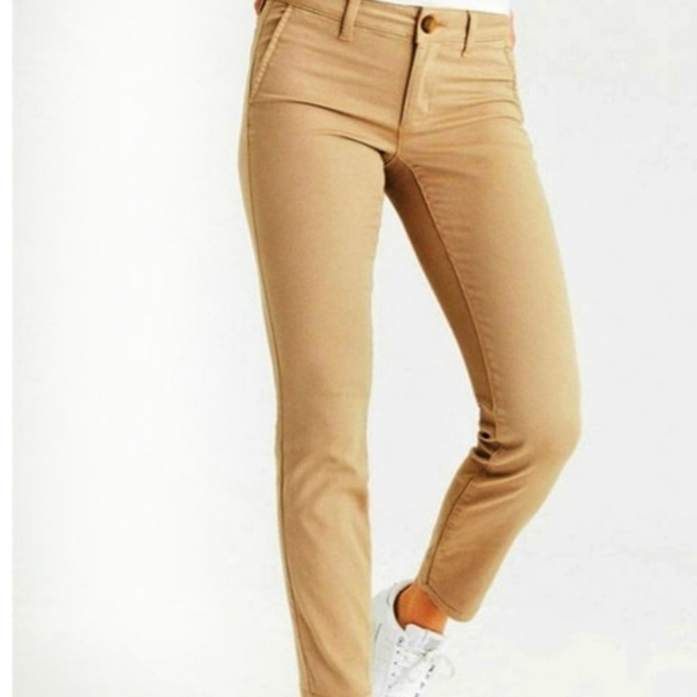 AEO Super Stretch Skinny Khaki Tan Pants 14